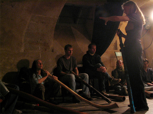 Lies en pleine explication devant un public très attentif!