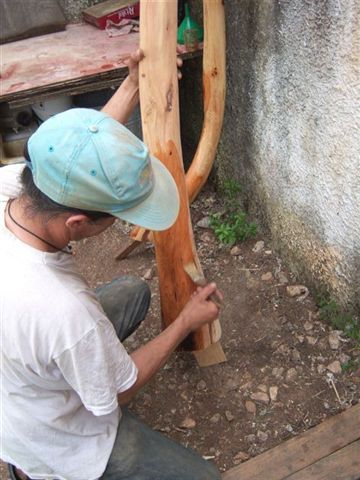 le bois est en train d'apparaitre...